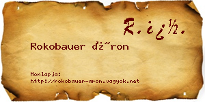 Rokobauer Áron névjegykártya